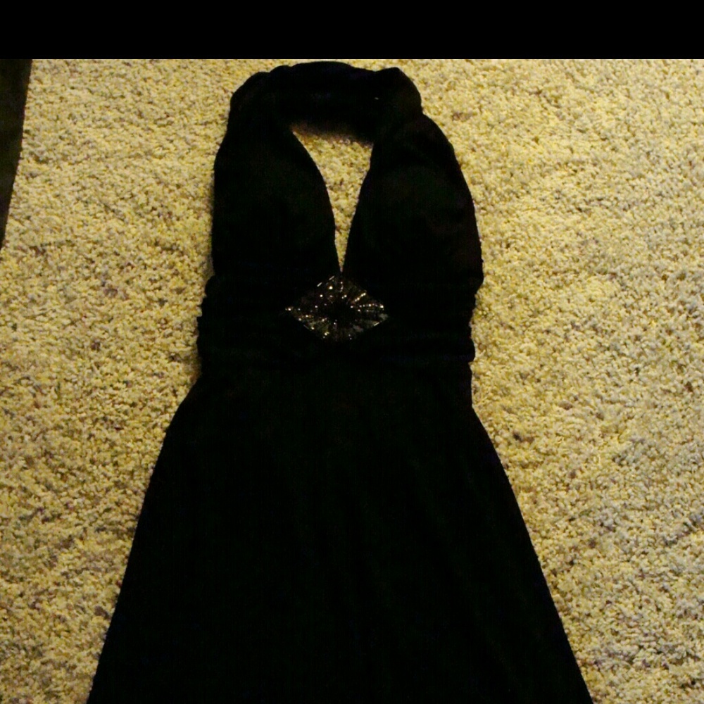 White House Black Market Black Halter Dress
